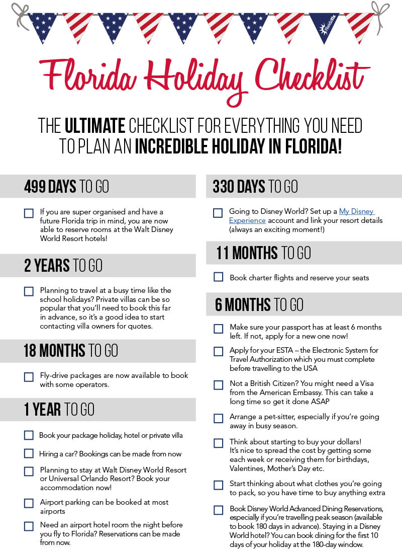 florida holiday checklist floridatix